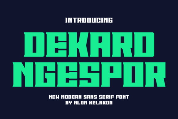 Dekard Ngespor: A Unique Sans Serif Font for Bold Branding and Creative Design