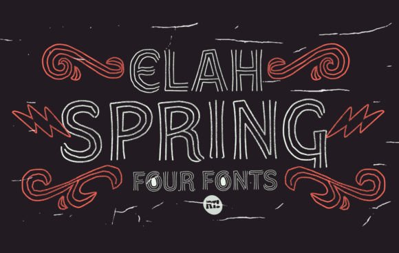 Elah Spring: A Playful Sans Serif Font for Handmade Labels and Creative Designs
