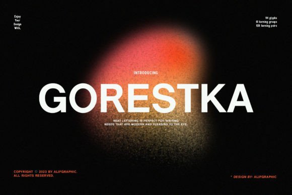 Gorestka: A Modern Sans Serif Font for Crafty Makers and Digital Designers