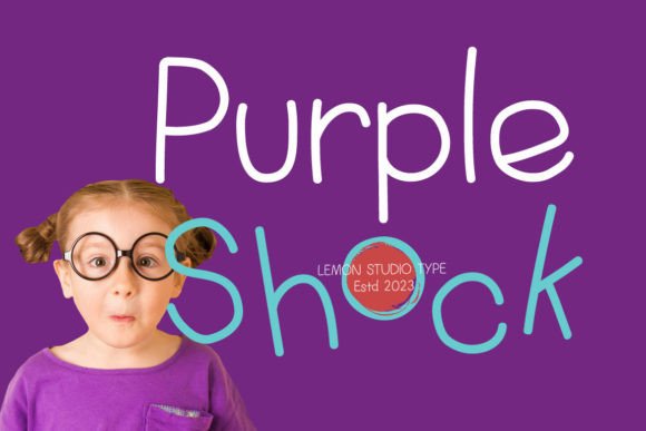 Purple Shock: A Minimalist Sans Serif Font for Cute Kids’ Crafts and More