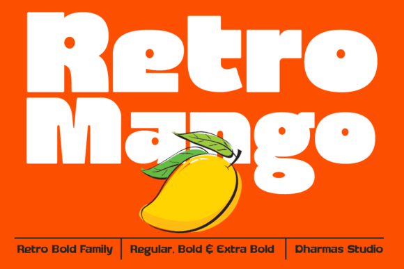 Retro Mango Font: Chunky Sans Serif for Crafters