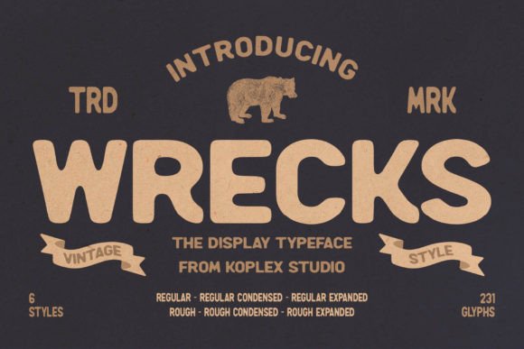 Wrecks - Vintage Font for Authentic Small Business Branding